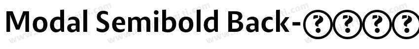 Modal Semibold Back字体转换
